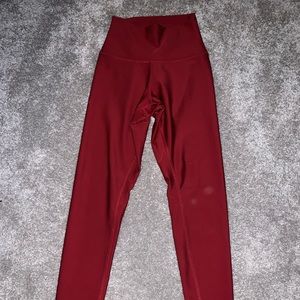 red alo high waisted leggings